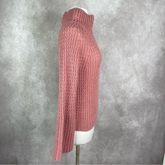 Maeve By Anthropologie Dionne Bell Sleeved Mock Neck Sweater In Rose Size XS - Picture 8 of 11